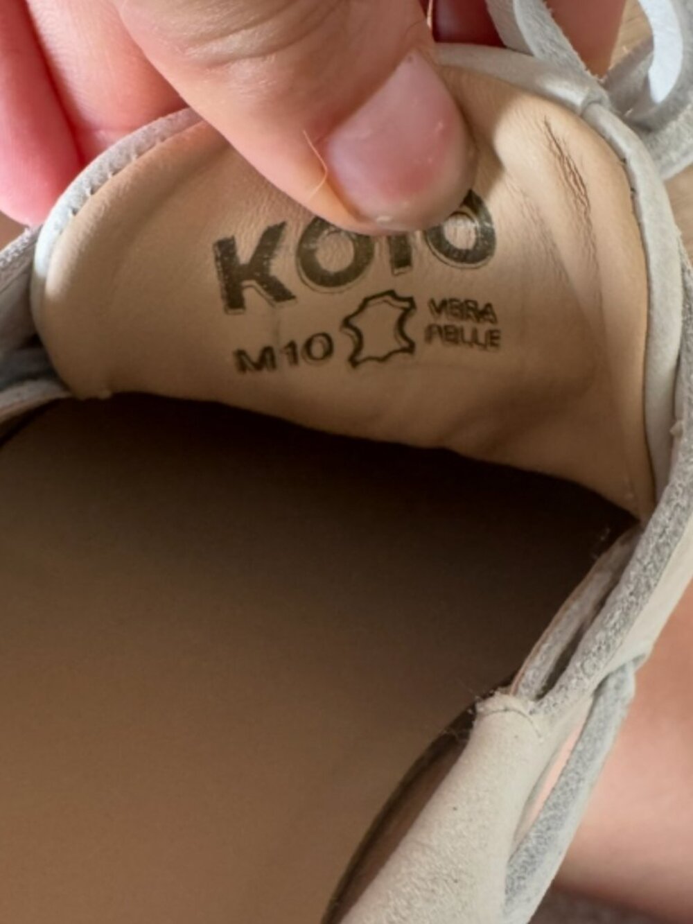 BRAND NEW KOIO Ivory Leather Boat Shoes in Size 10 - Picture 10 of 10